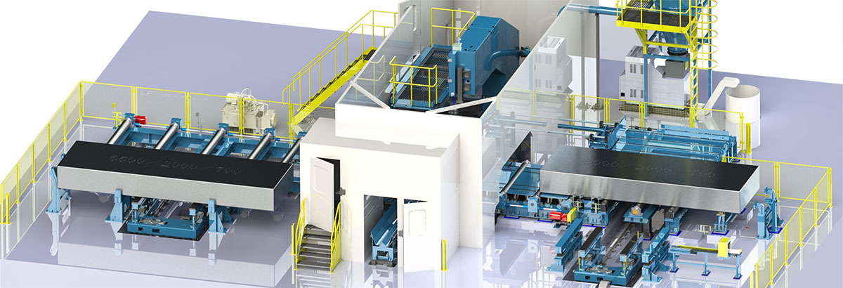 Aluminum Alloy Flat Ingot Automated Band Sawing Line - Layout Diagram