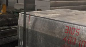 Cut aluminum ingot