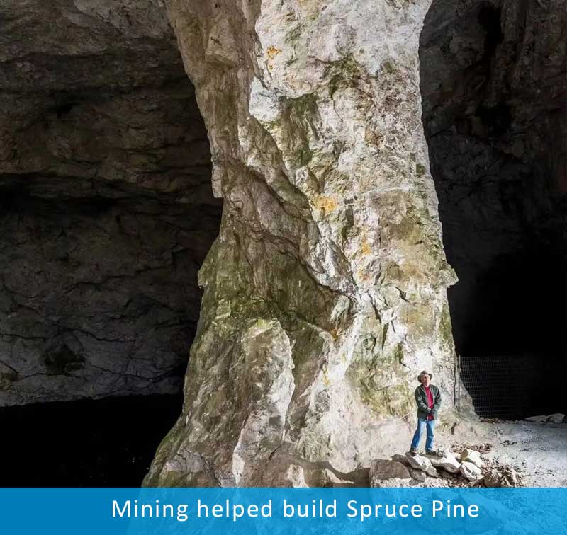 Mining helped build Spruce Pine