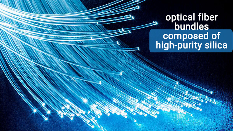 Optical fiber bundles composed of high-purity silica