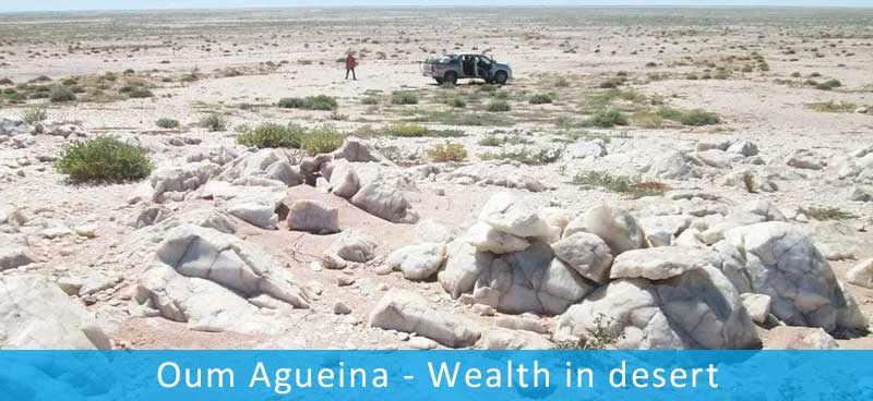 Oum Agueina deposit is in desert