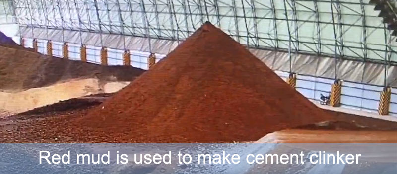 Red mud is used to make cement clinker