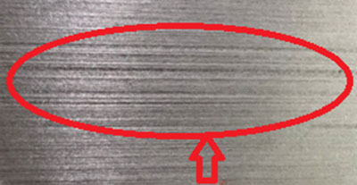 Tooth damage sawing pattern