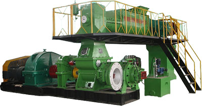 auger extruding machine with one shaft mixer
