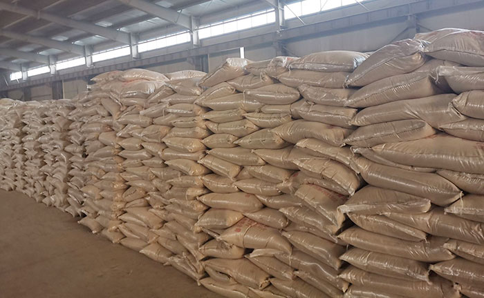 bentonite stored in steel plant