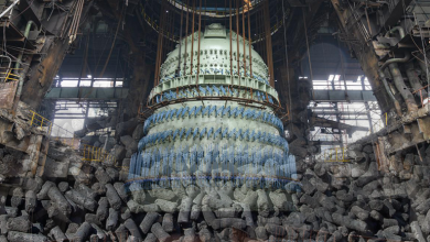blast furnace in Bao Steel and briquette from extruder