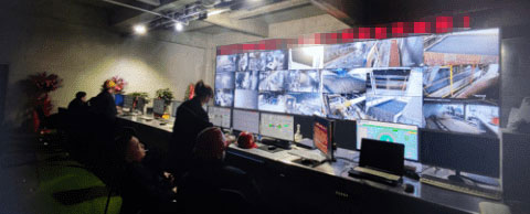 central console system with CCTV for sludge briquette making 