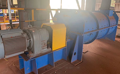 continious ploughshare mixer for coke and binder mixing