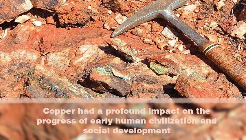 copper mine and the digging tool