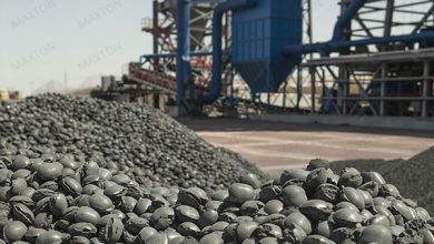 finished sponge iron DRI briquette and the briquette system