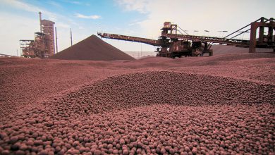 iron ore pellet is stored in open ground
