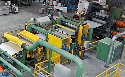 Metal strip edge milling machine in coil processing line