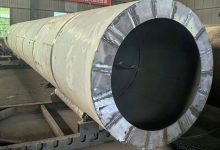 stainless steel rotary drum dryer in workshop