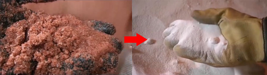 wet potash and dried potash